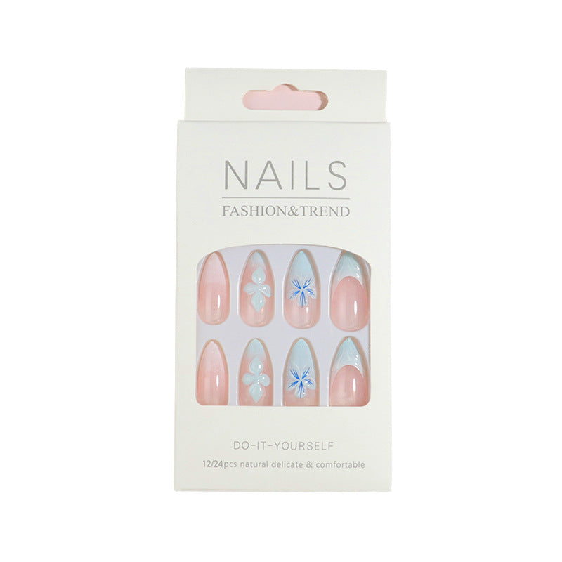 Premium Press-On Nail Set with Decorative Accents Bowlift