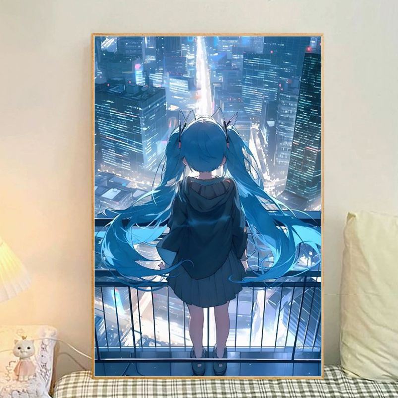 Anime-Themed Illustrated Canvas Art Print Bowlift