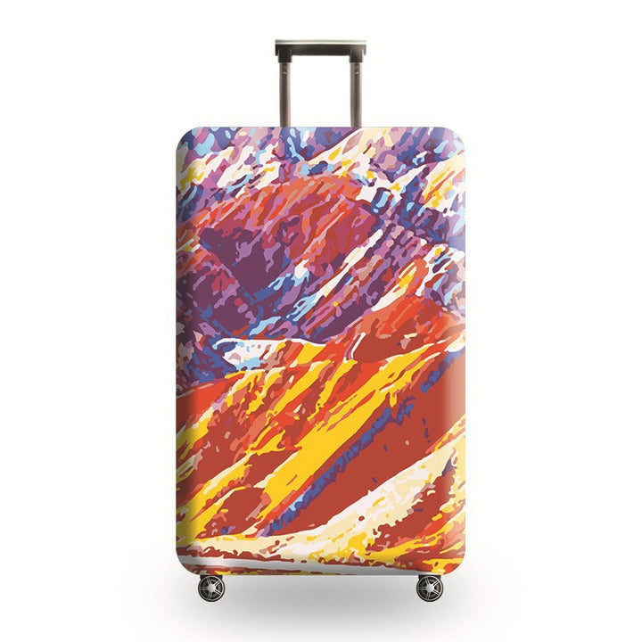 Unisex hard shell trolley with eye-catching marble print, telescopic handle and impact-resistant construction Bowlift