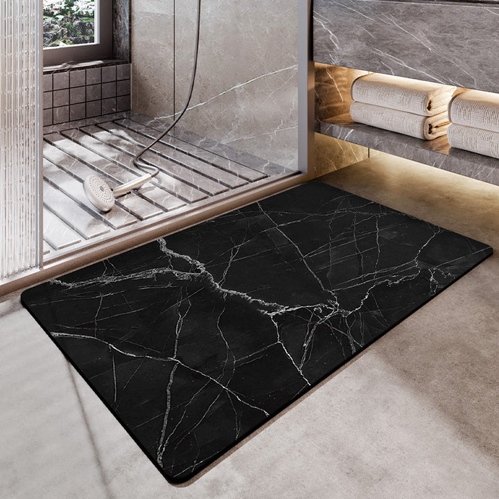 Unisex Marble Pattern Bath Mat Bowlift