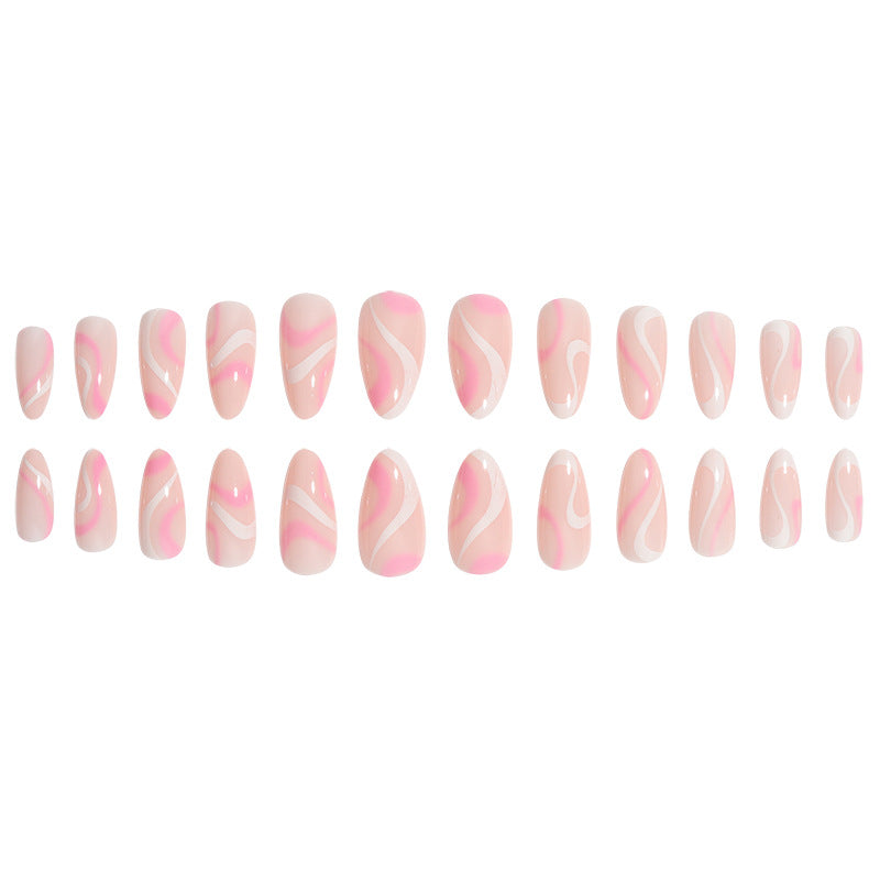 Elegant Geometric Art Press-On Nails Bowlift