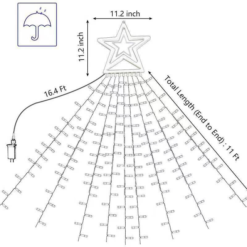 BowLift | Star Waterfall Light Christmas Meteor Lights LED String Lights