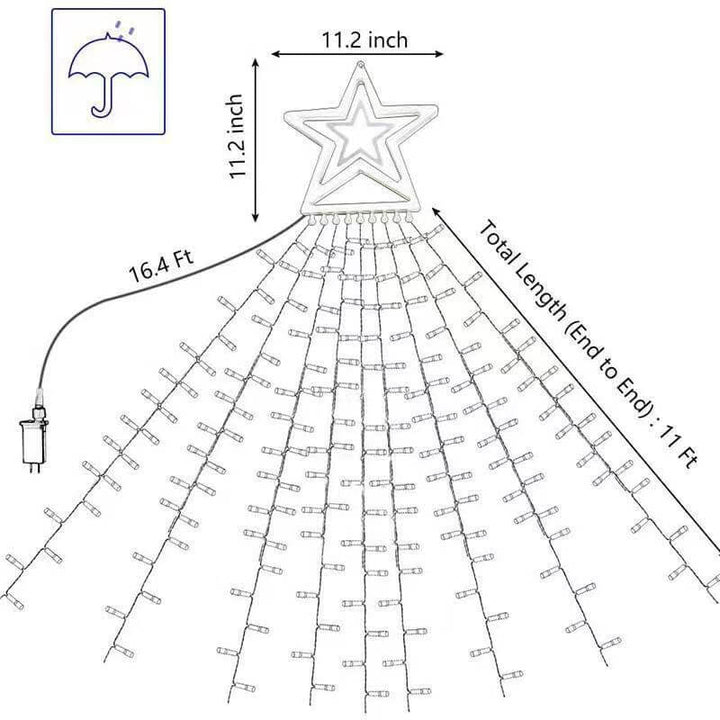 BowLift | Star Waterfall Light Christmas Meteor Lights LED String Lights