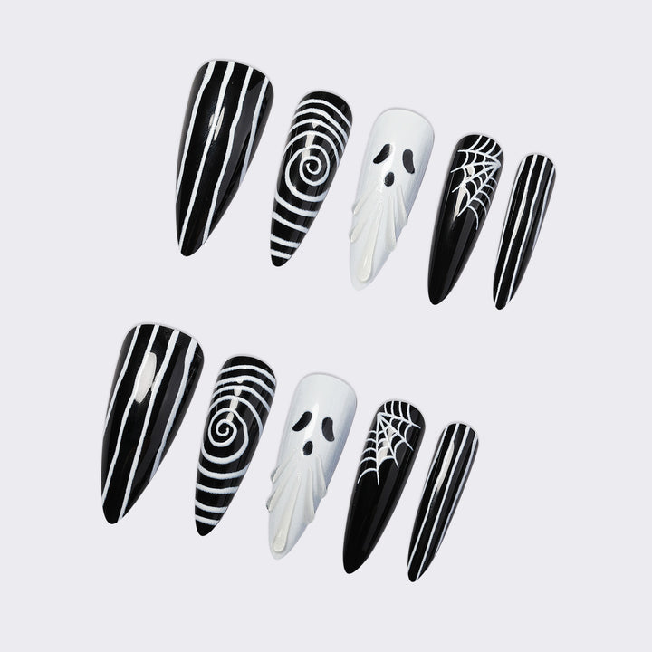 Creative nail art set with spooky designs Bowlift