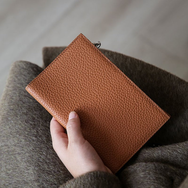 Premium Textured Leather Passport Holder Bowlift