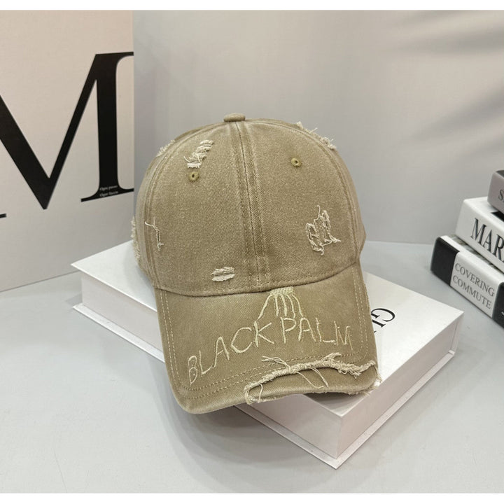 Women's Distressed Cotton Baseball Cap Bowlift 1784083899