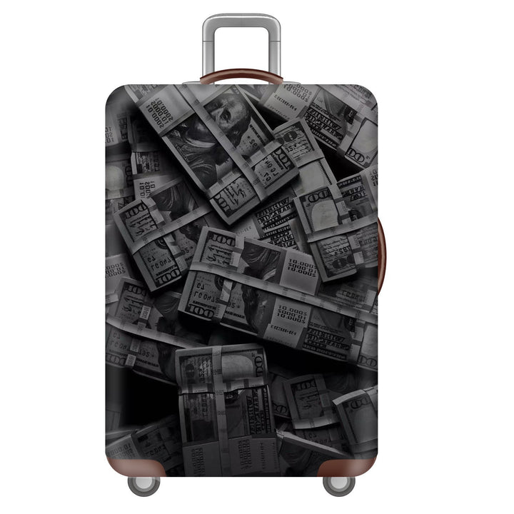 Unisex nan robust Hart shell trolley with lion portrait motif print, shock-resistant ABS polycarbonate shell, multi-wheeled chassis and TSA security lock Bowlift