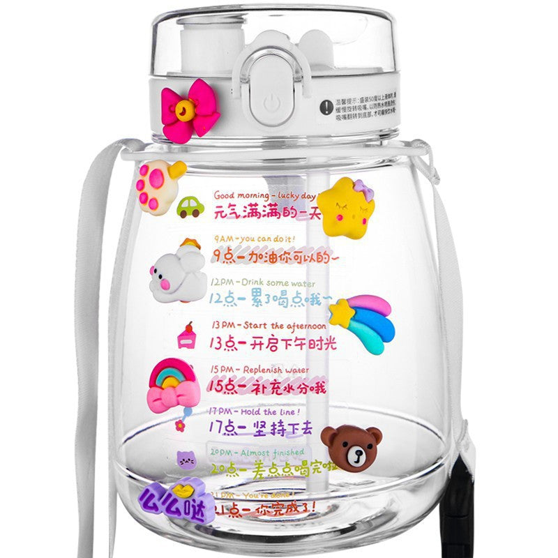 Ladies Playful Water Bottle with Animal Design Bowlift