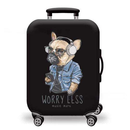 Unisex hard-shell luggage with trendy dog motif Bowlift