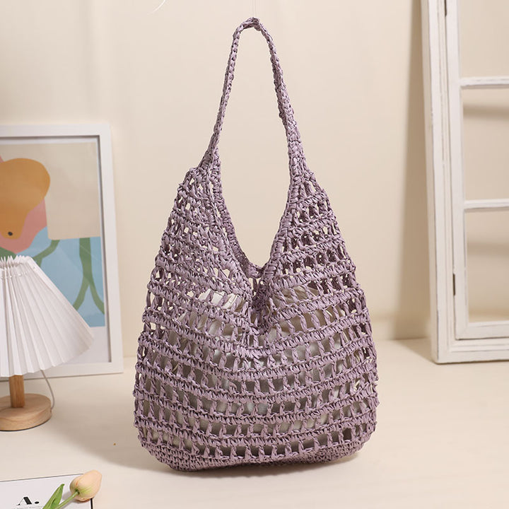 Trendy net tote bag with gathered design Bowlift