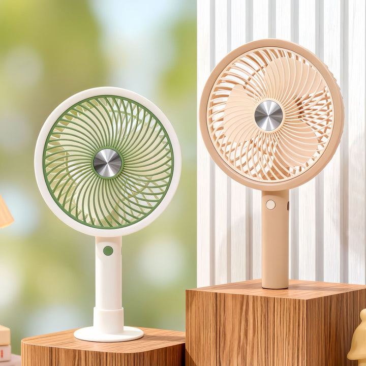 Portable table fan with multiple speed settings and USB connection Bowlift