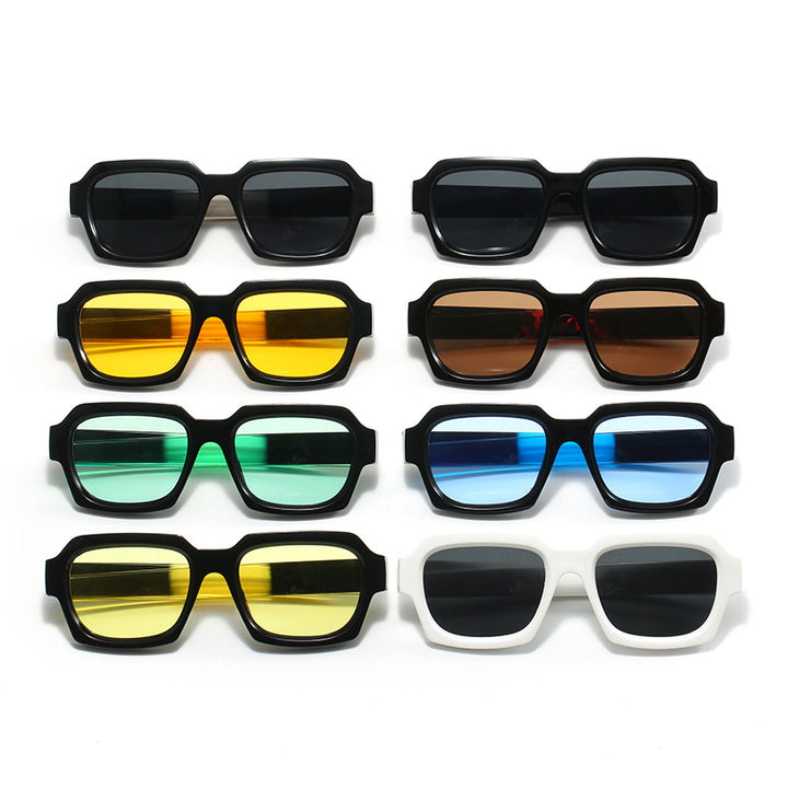 Ladies fashionable stylish square sunglasses with contrasting frame Bowlift