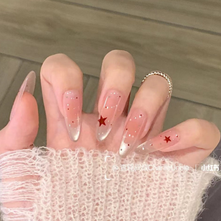 Decorative Press-On Nail Extensions with Bow and Rhinestone Accents Bowlift