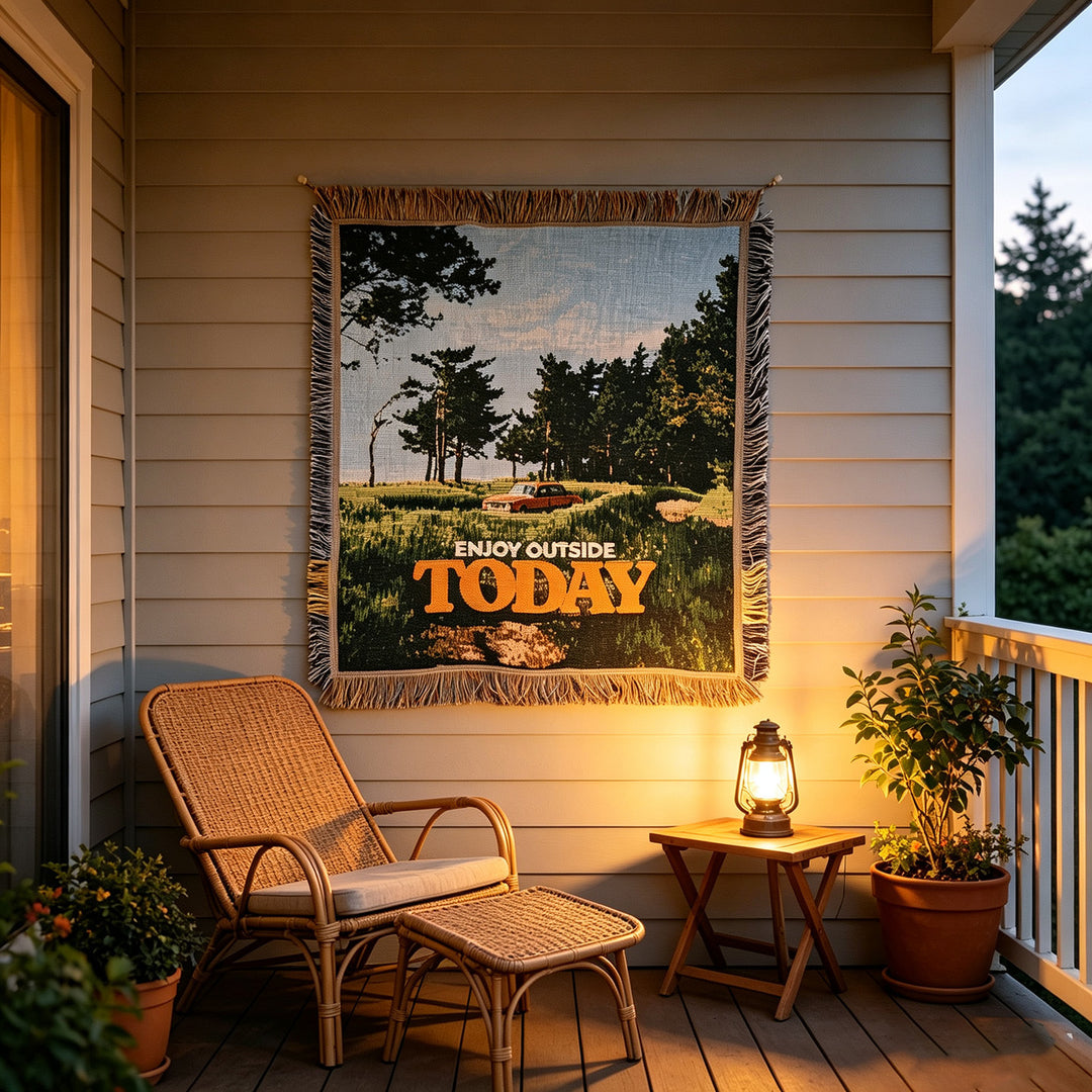 Decorative Outdoor Throw Blanket