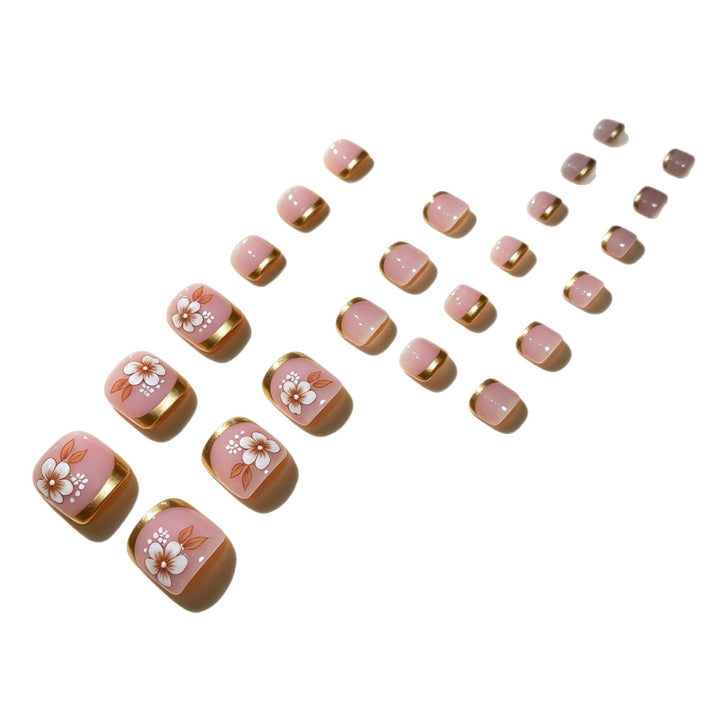 Decorative Floral Nail Art Tips Bowlift