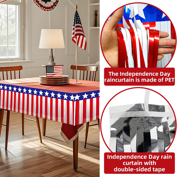 Unisex decorative fringe border made of paper with star banner and elongated hanging strips Bowlift