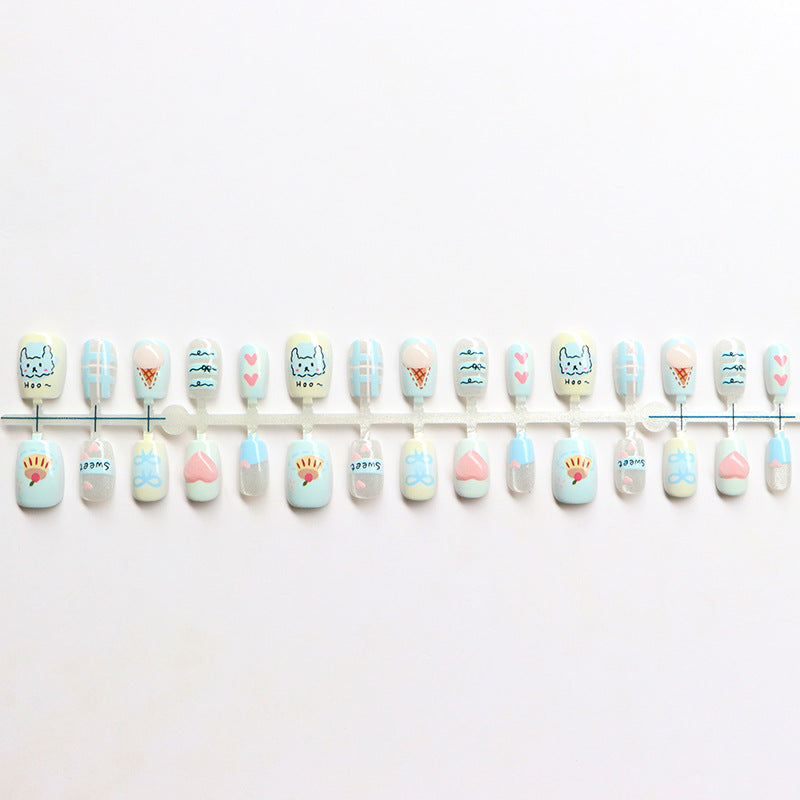 Creative Themed Press-On Nail Set Bowlift
