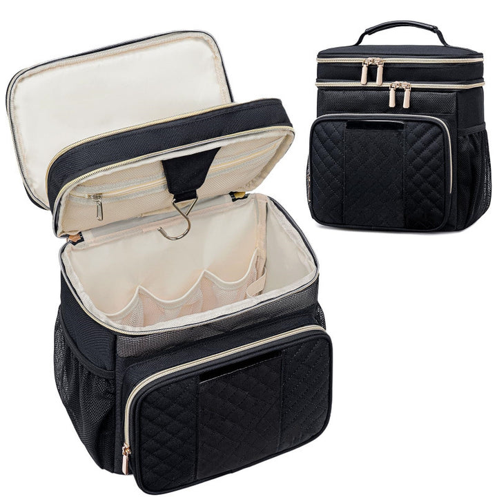Cosmetic Organizer Bag with Versatile Compartment Layout Bowlift