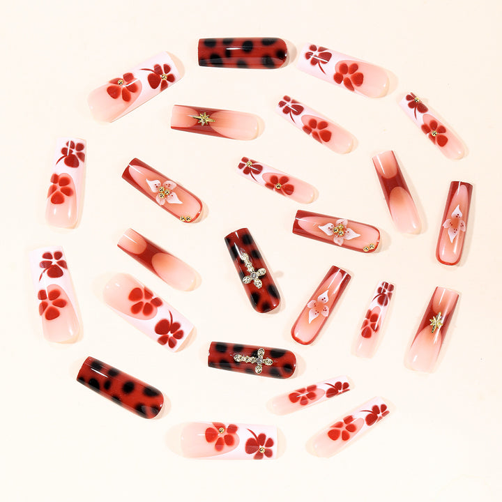 Decorative 3D Floral and Cross Nail Art Extensions Bowlift