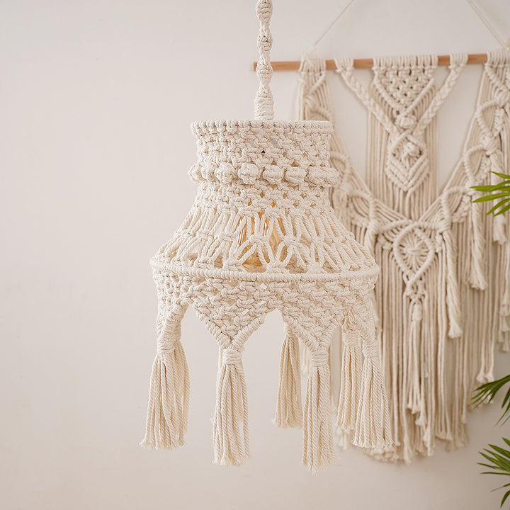 Macramé Hanging Light Fixture Bowlift