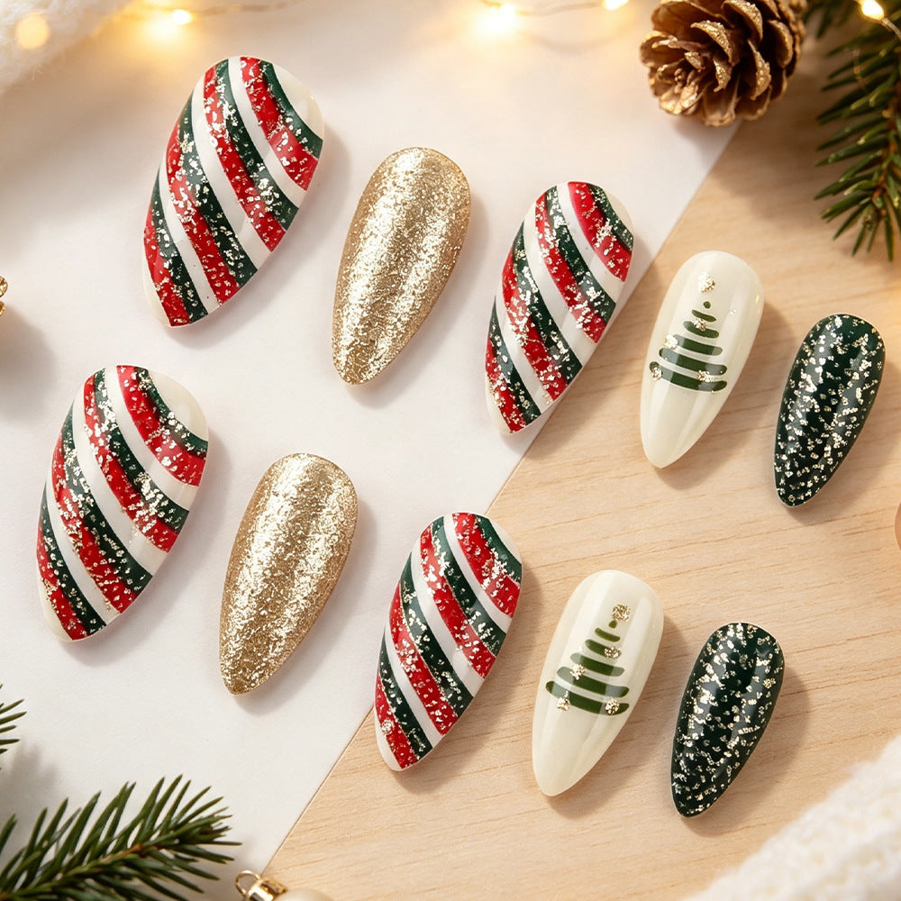 Festive Themed Press-On Nail Set Bowlift