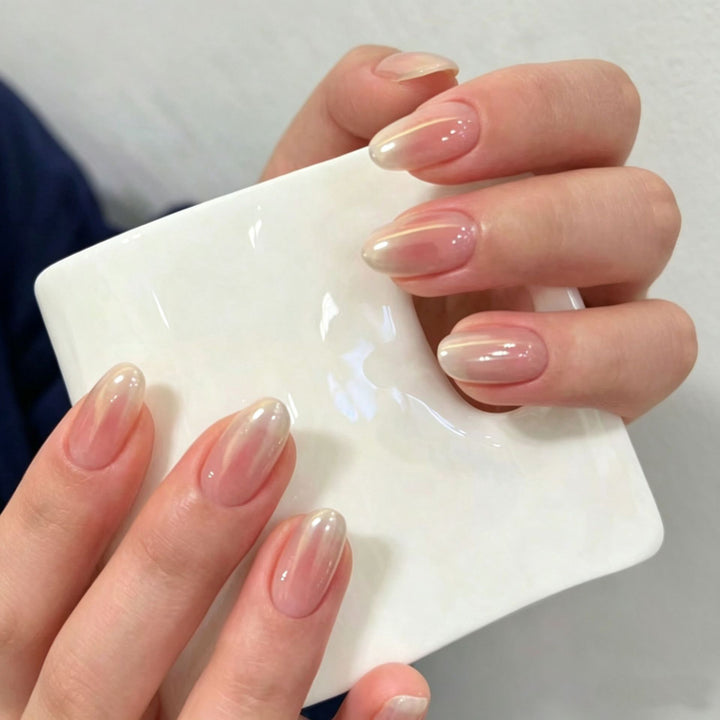 Elegant Press-On Nail Tips with Decorative Bow Bowlift