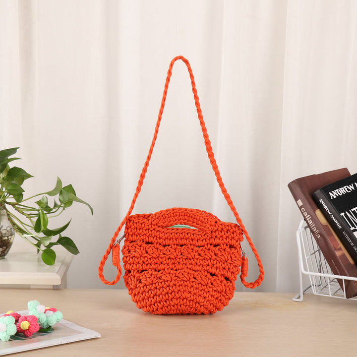 Handcrafted shoulder bag with unique knit design Bowlift