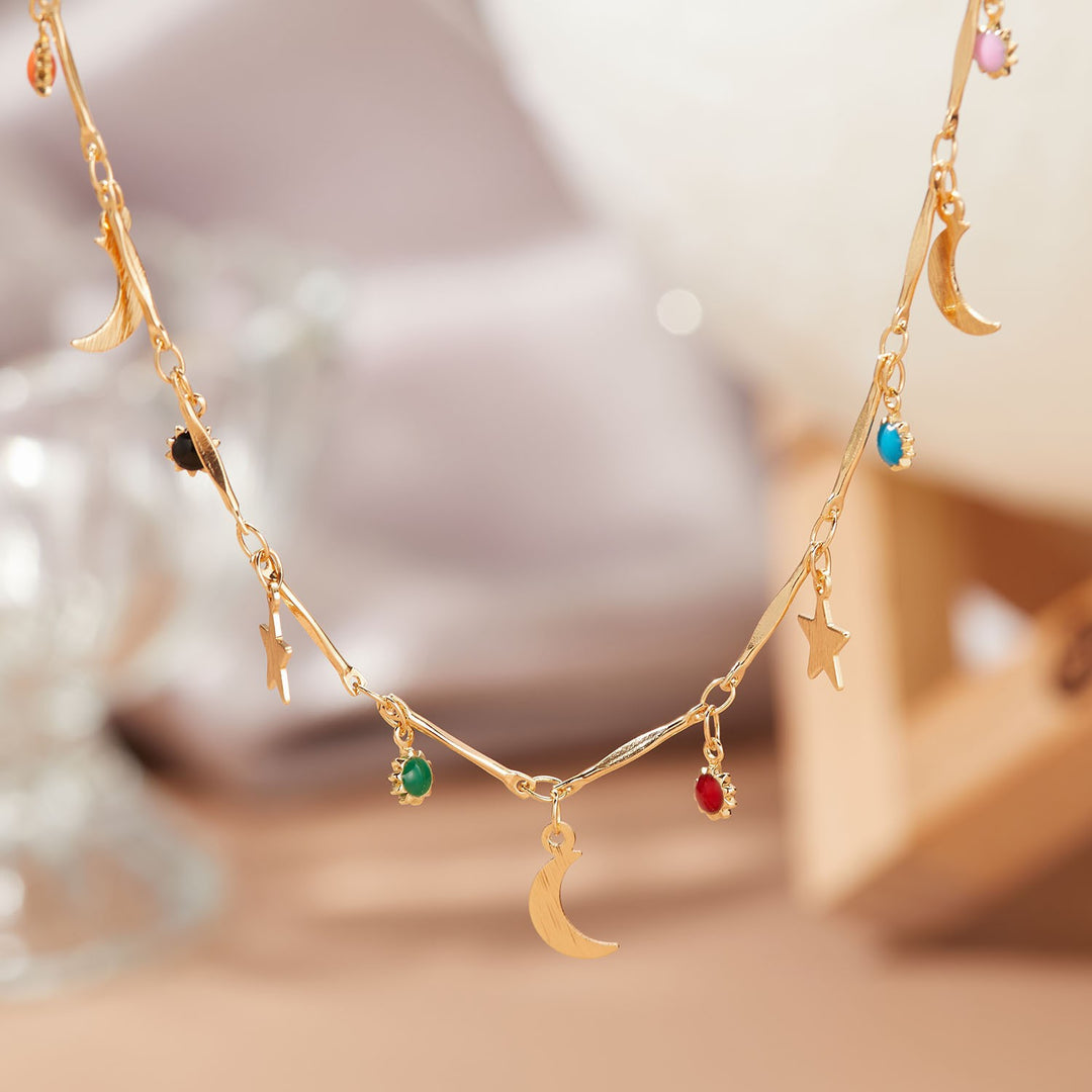 Heart Charm Statement Necklace Bowlift