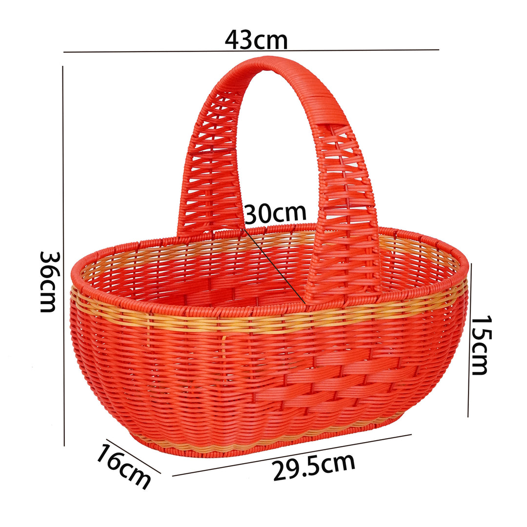 Large Woven Garden Picnic Basket Bowlift
