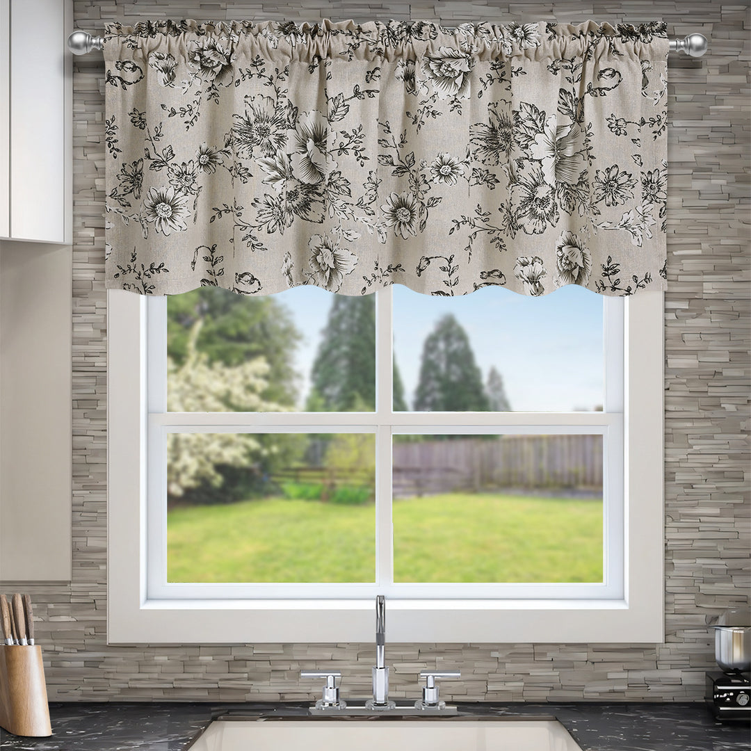 Botanical Print Window Curtain
