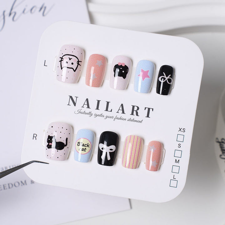 Floral and Butterfly Design Press-On Nails Bowlift