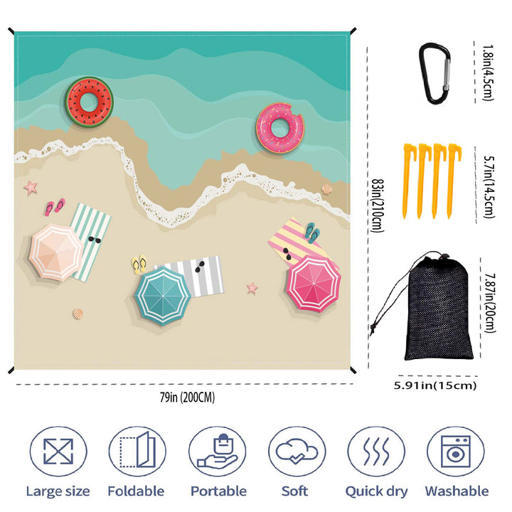 Large Outdoor Multi-Functional Picnic Blanket Bowlift