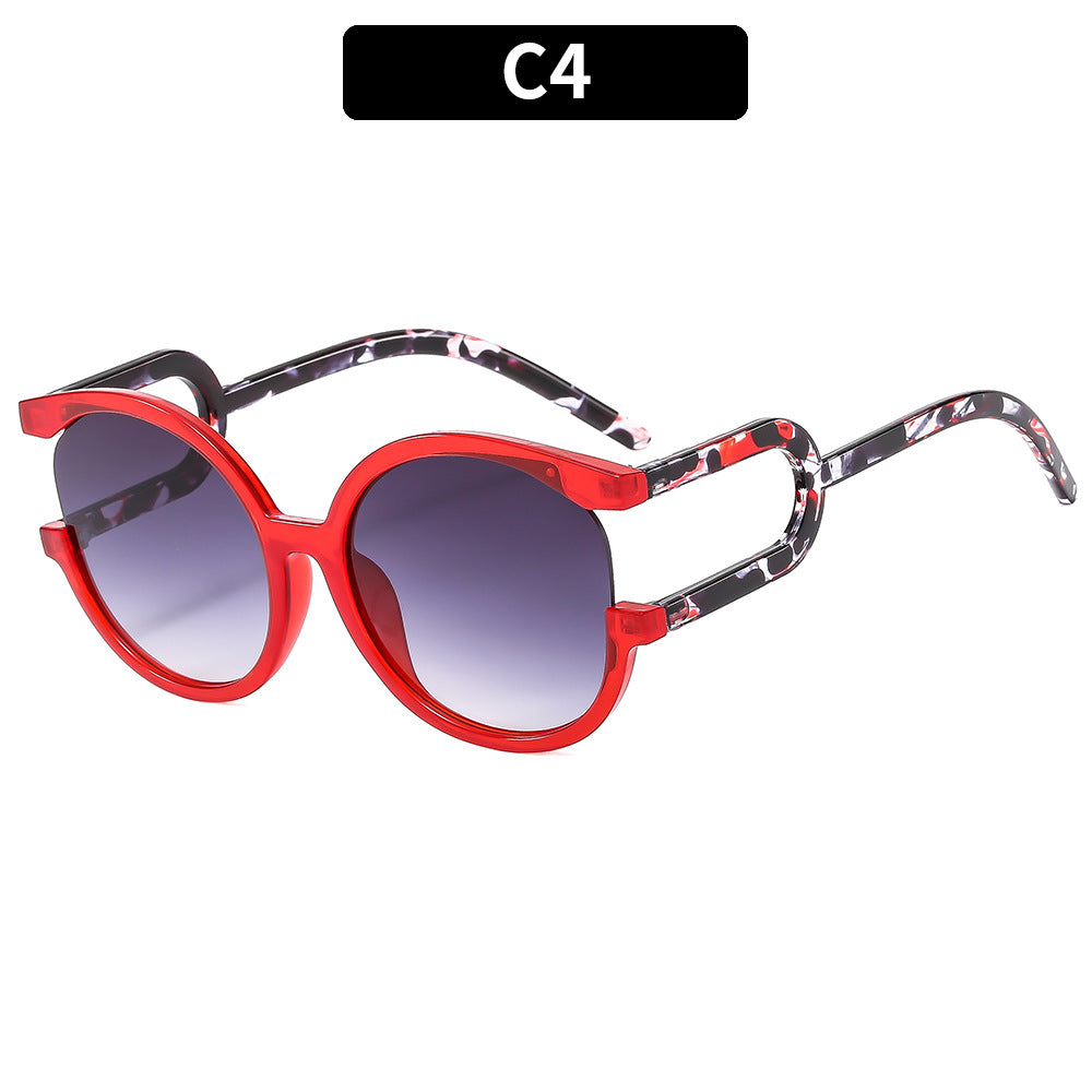 Classic Style Stylish Oversized Round Sunglasses