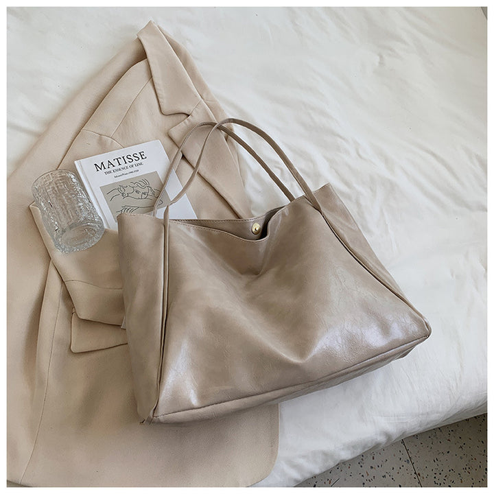 Sleek Vegan Leather Tote Bag