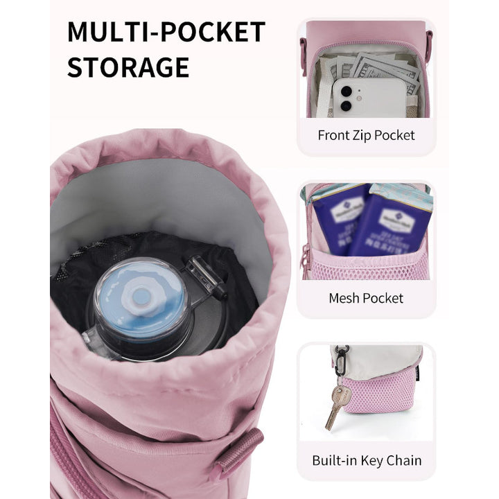 Unisex Water Bottle with Portable Net Bag Bowlift