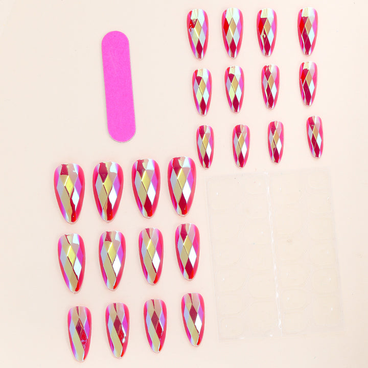 Glittering Stiletto Nail Extensions Bowlift