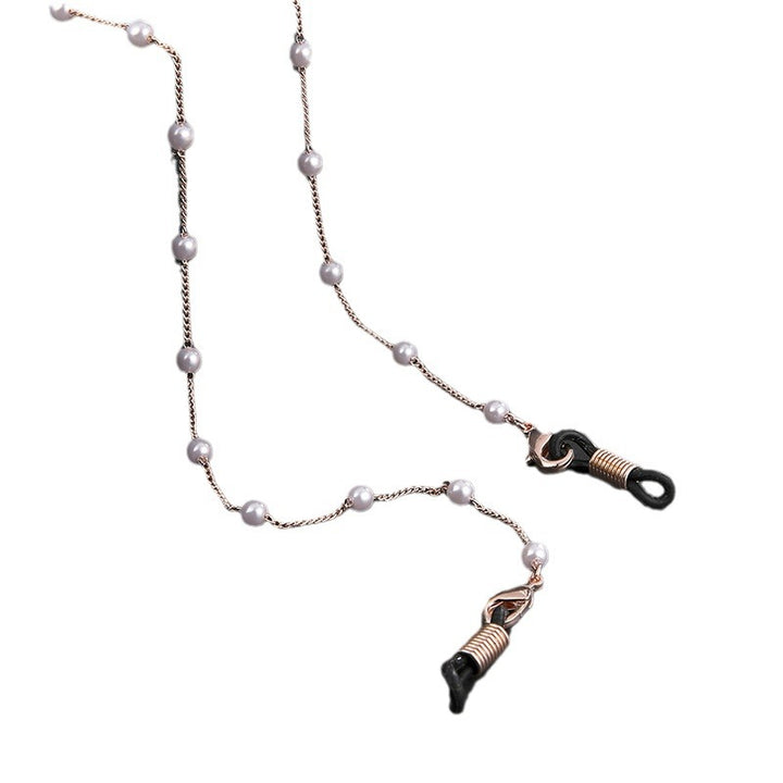 Elegant Pearl Chain Eyewear Holder Bowlift
