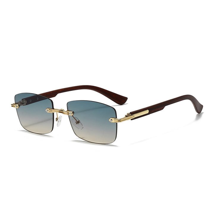 Women's fashionable square sunglasses with elegant wooden accents Bowlift