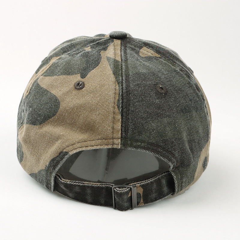 Unisex Camo Print Adjustable Baseball Cap Bowlift