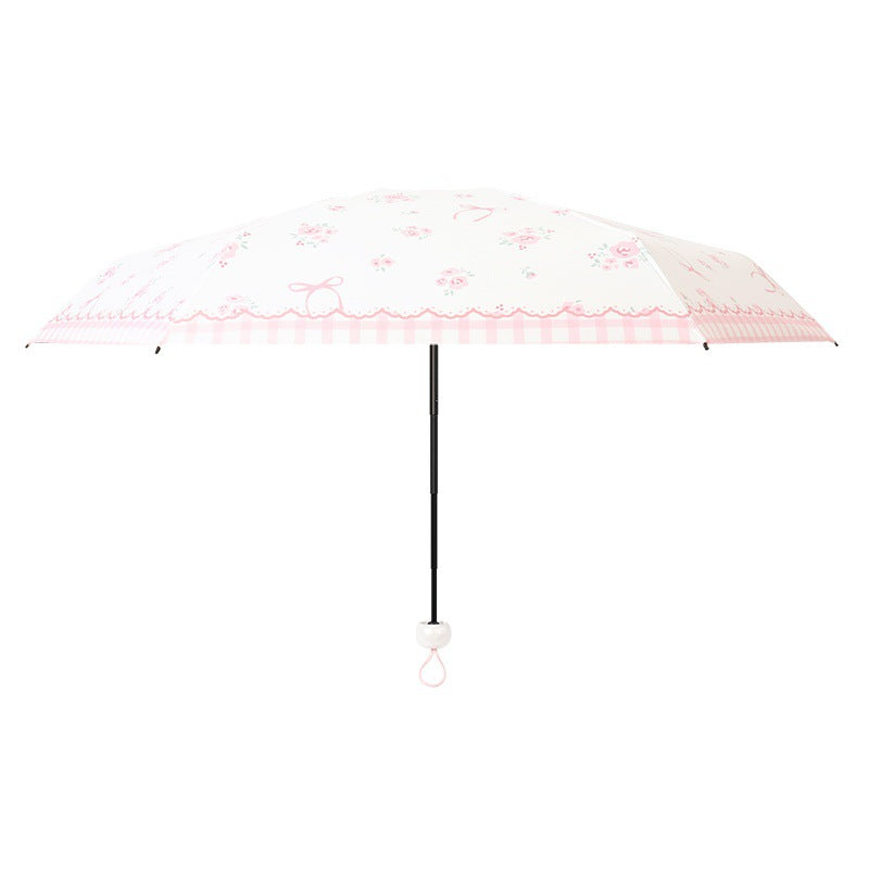 Ladies' kid-friendly folding umbrella with fun rabbit design Bowlift