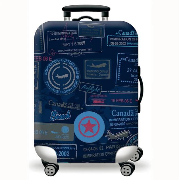 Unisex stretchable suitcase cover with cute alpaca design, elastic protective cover for hard-shell and fabric suitcases Bowlift