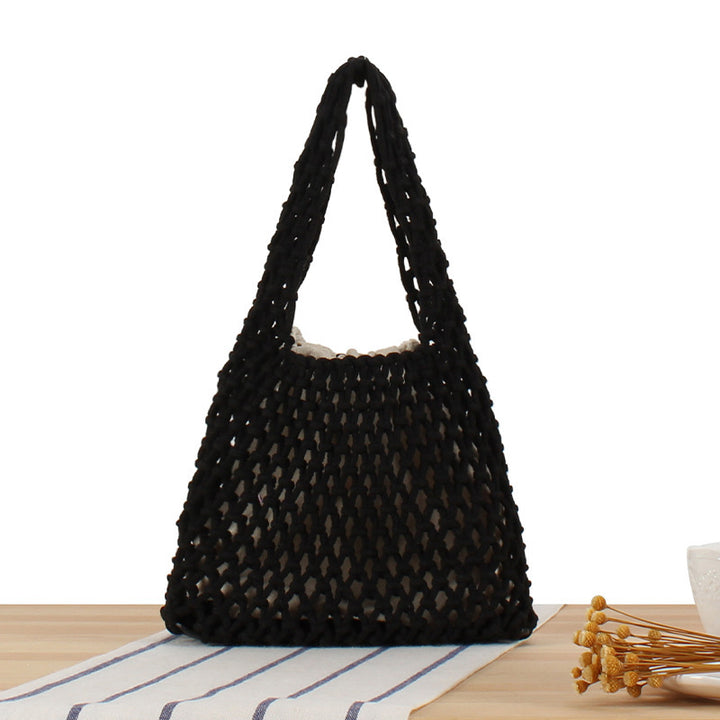 Handcrafted Tote Bag in Modern Mesh Design Bowlift