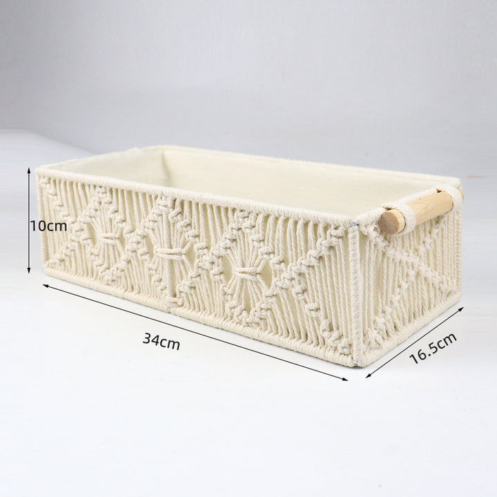 Storage basket with macrame pattern Bowlift