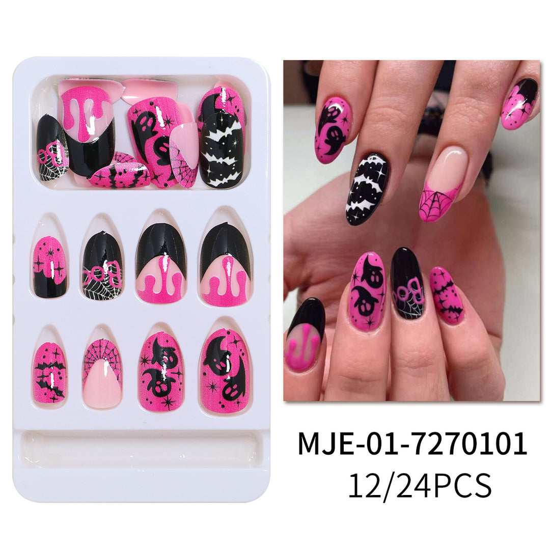 Artistic Abstract Press-On Nail Set Bowlift