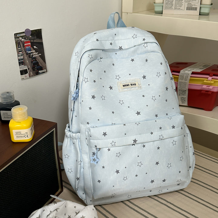 Star-Patterned Casual Backpack Bowlift
