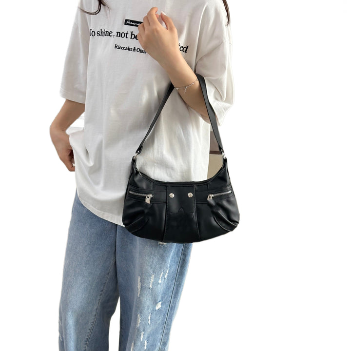 Elegant shoulder bag with multifunctional compartments Bowlift