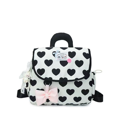 Heart-Patterned Mini Backpack Bowlift