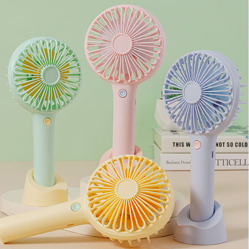 Women's portable mini table fan with LED lighting Bowlift