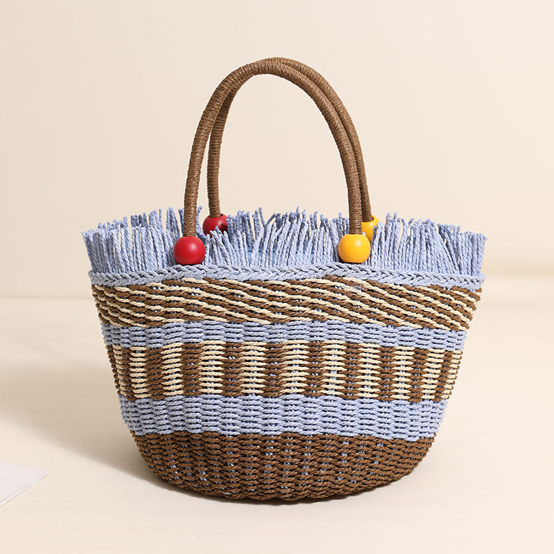 Stylish tote bag with colorful fringes Bowlift
