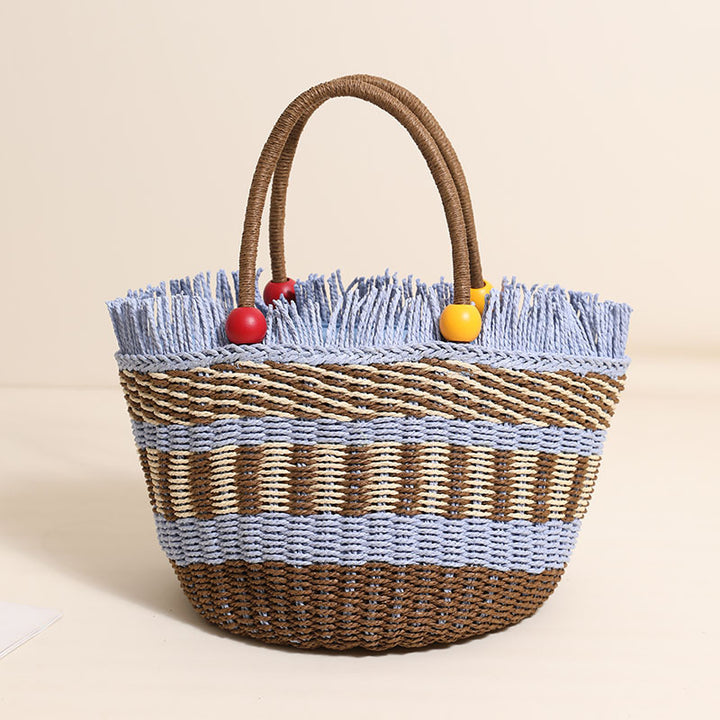Stylish tote bag with colorful fringes Bowlift